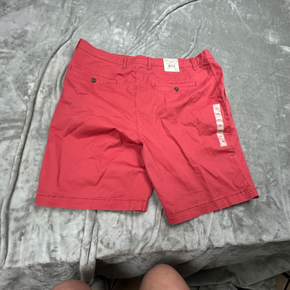 Tricots St Raphael Men's Shorts Size 40 Washed Red Cotton Blend  Casual